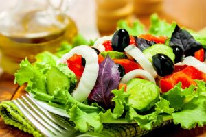 Vegetable salad, healthy food